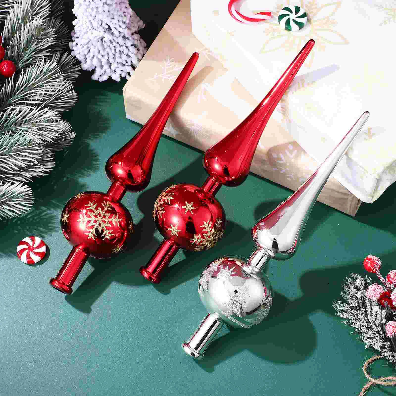 3 шт. пластиковый топ тыквы звезда сферический рождественский топпер орнамент