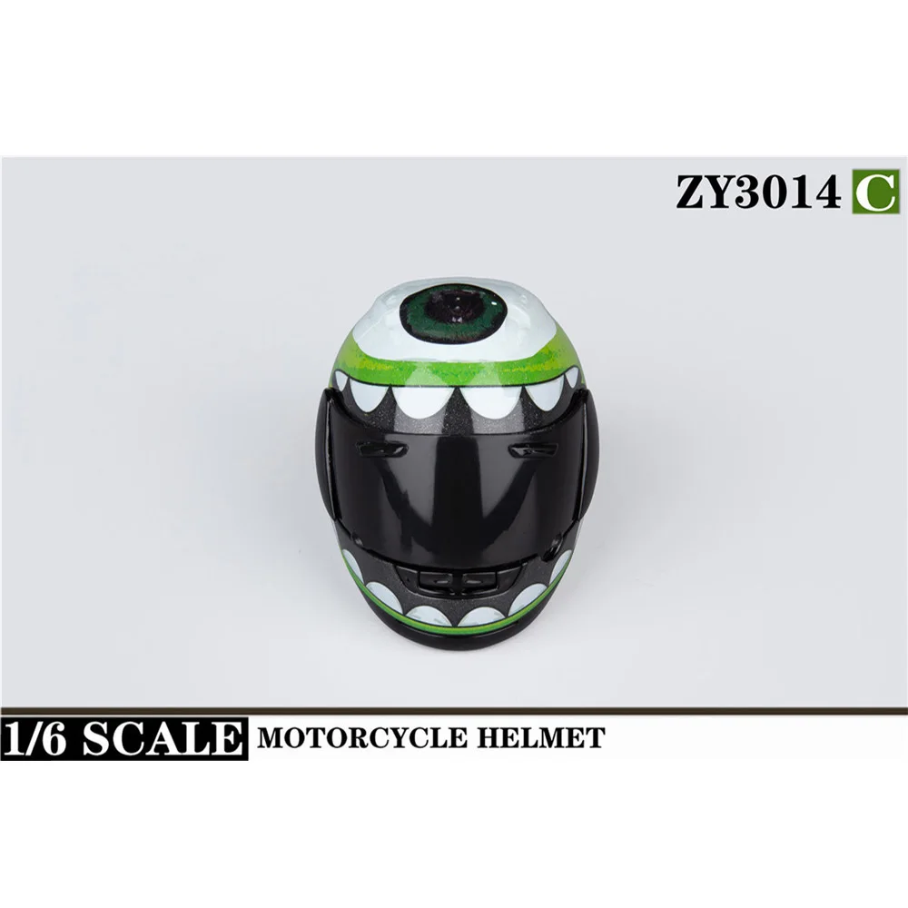 Фото ZYTOYS масштаб 1/6 модель мотоциклетного шлема ZY3014C зеленый для 12 дюймов мужские фигурки PHICEN аксессуары для коллекции тела №4