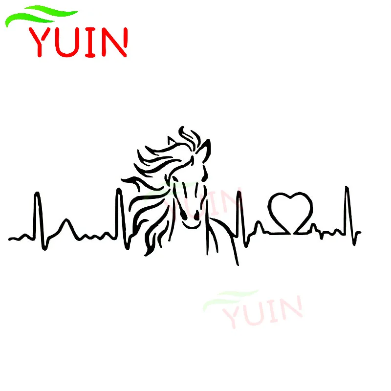 

Автомобильная наклейка с рисунком лошади, пульса и живого животного, креативная наклейка из ПВХ, украшение для тела, высококачественные вод...