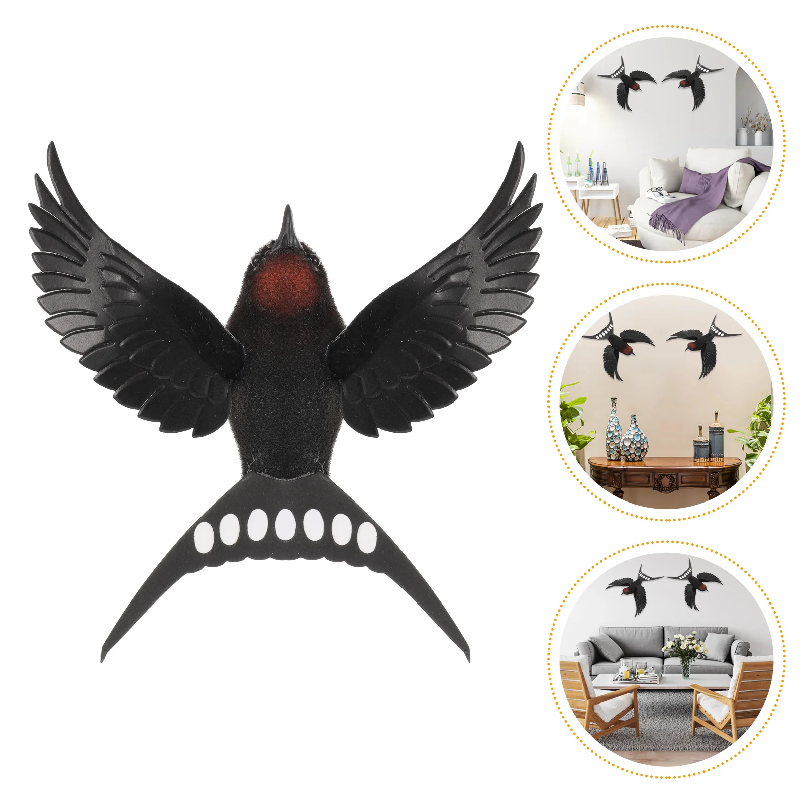 

Wall Swallow Swallows Birds Hanging Bird Metal Sculpture Decor Flying Ornament Wooden Wood 3D Sculptures Pendant Figurines