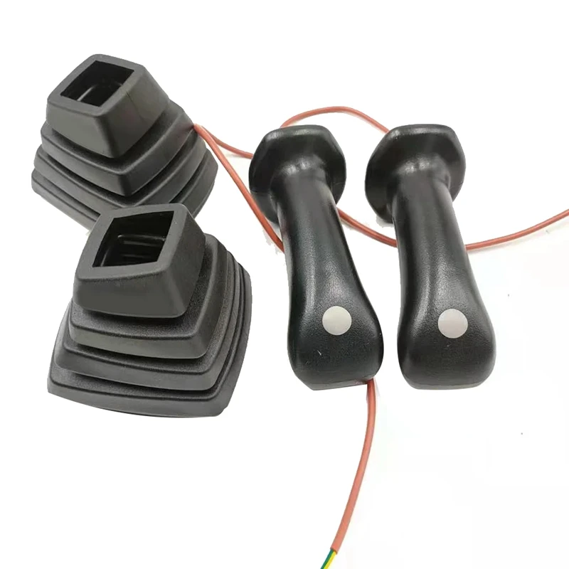 

1Set L+R Excavator Joystick Assy Gears Handle With Dust Cover For Rexroth Yuchai LOVOL Longgong-Revo 55/60/65/75-8/80