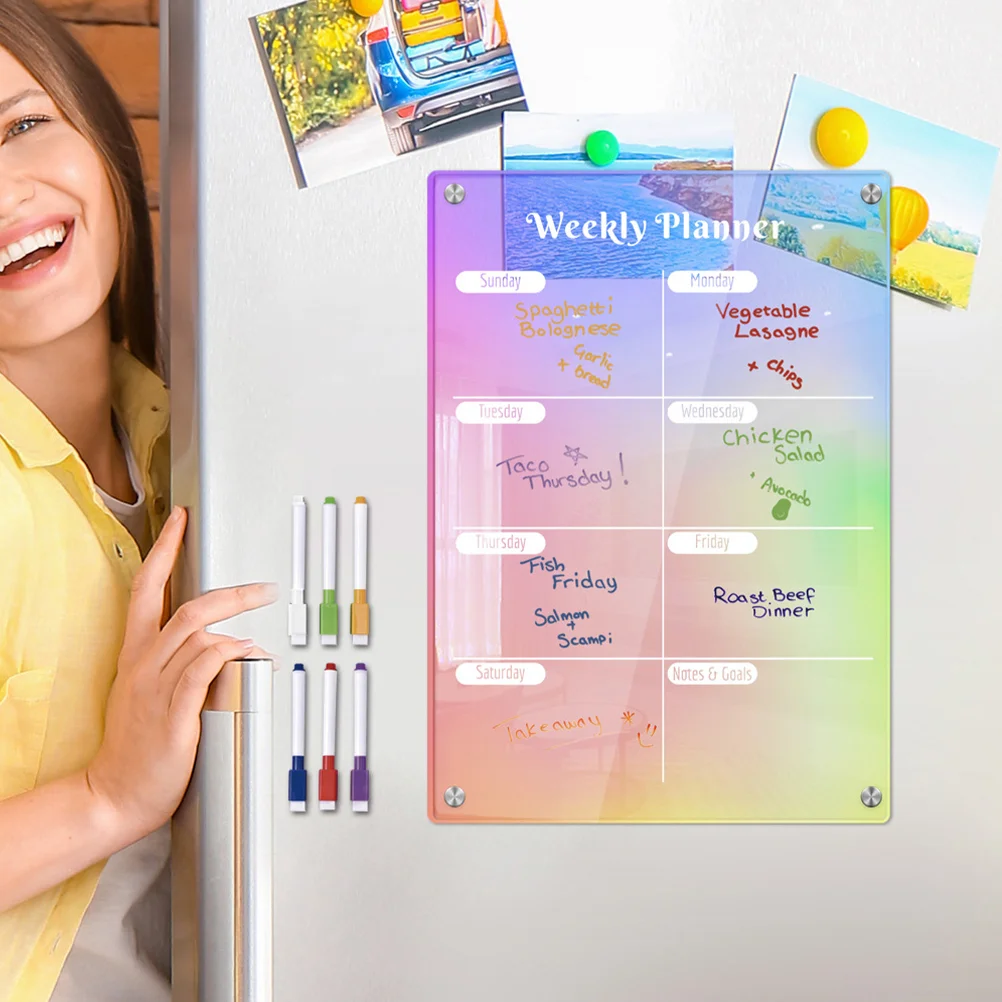 

1 Set of Magnetic Planning Board Chores Planning Board Dry Erase Refrigerator Board Home Supply