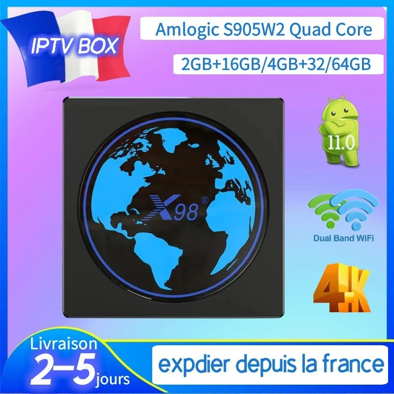 Мини-приставка IPTV X98 Android 11 0 4 + 64 ГБ S905W2 |