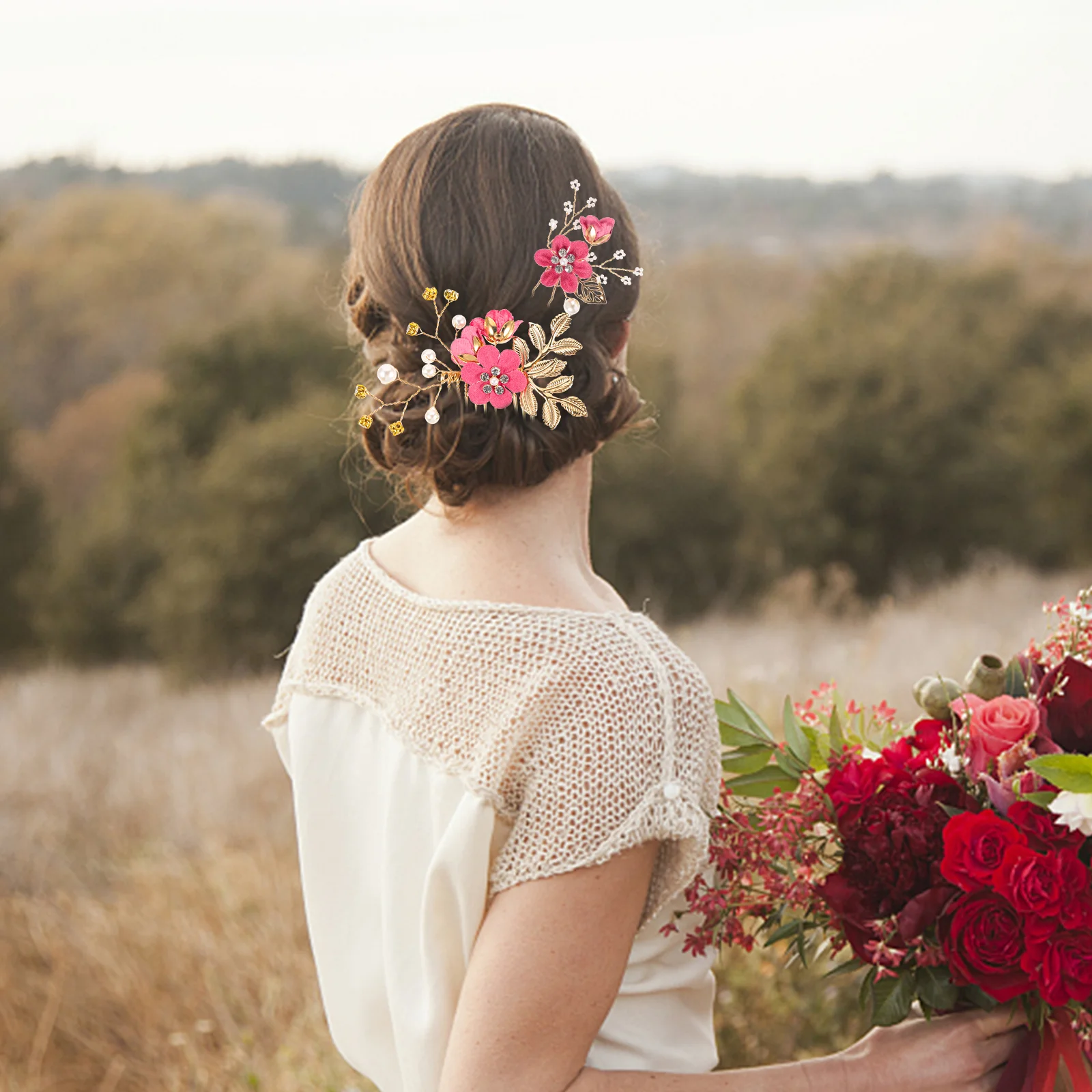 4 шт. брошь с жасмином детские аксессуары ретро-декор головной убор со стразами