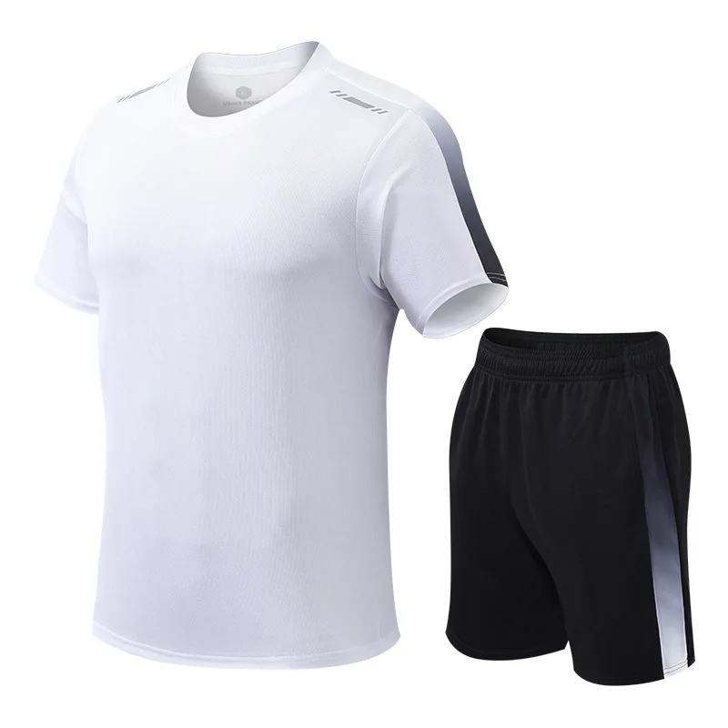 Летний спортивный костюм азиатского размера баскетбольный Мужская футболка с