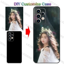 Custom Case for Samsung Galaxy S23 S22 S21 S20 Ultra FE Plus S10 Note 20 10 S10 A30 S9 A21S A70 A31 A52S A72 A53 Cover DIY Photo