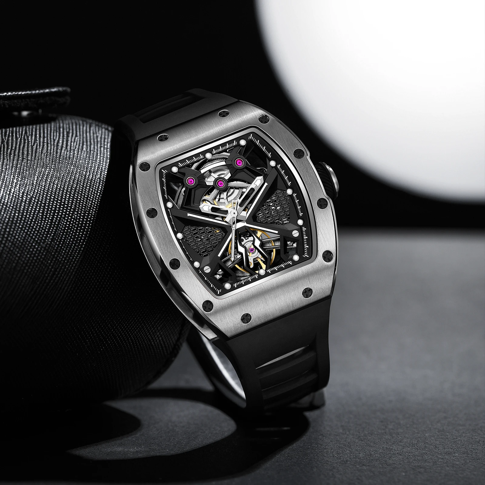 Автоматические часы механические для мужчин сапфировые Crysta Mechan наручные со