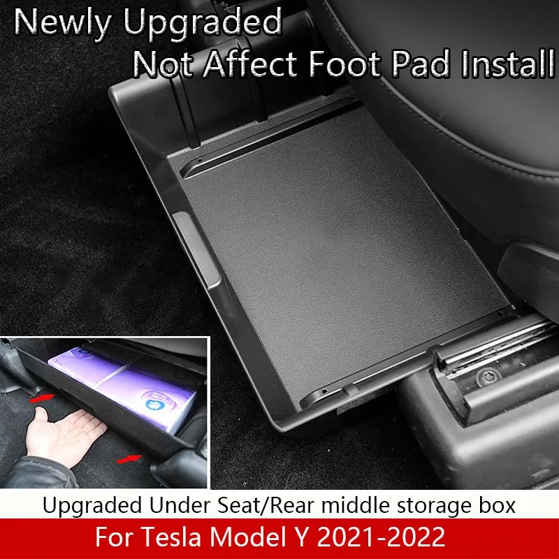 

Модернизированный подлокотник для Tesla Model Y 2021-2022, задний контейнер для хранения, органайзер для центральной консоли, органайзер под сиденье...