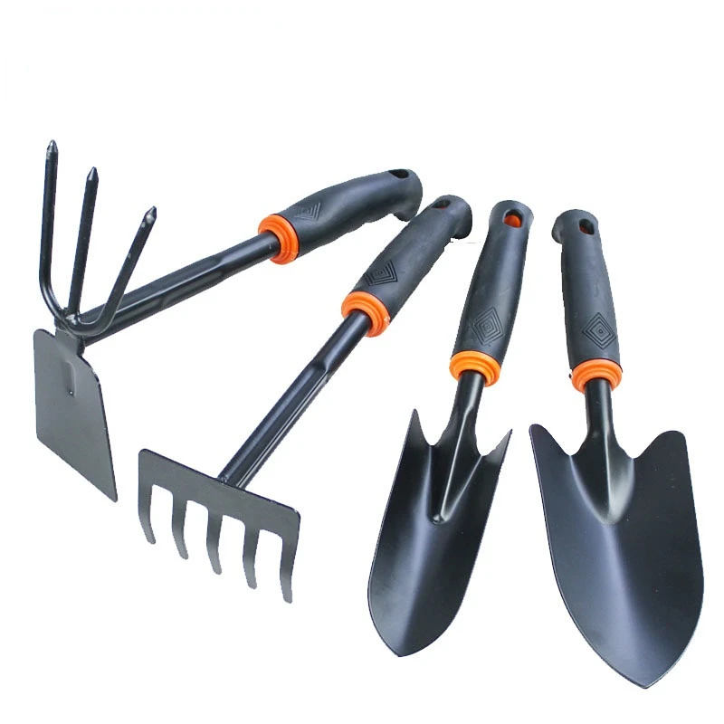 

Rubber And Tools Spade Large With Gardening Dual-purpose Shovel Harrow Handle Five-tooth Black Shovel Hoe Gardening Small