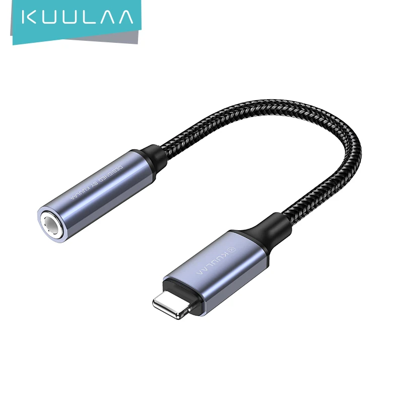 

KUULAA For iPhone to 3.5mm Headphones Adapter For iPhone 14 13 12 11 Pro 8 7 Aux 3.5mm Jack Cable For ios Adapter Accessories