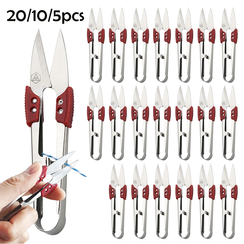 

Stitch Steel Shears U Scissors Cutting Stainless Sewing 5/10/20pcs Thread Scissors Cross Embroidery Scissors Shears Yarn