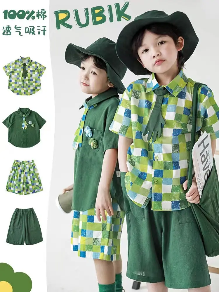 

Kids Clothes Set For Baby Boys Camouflage Tops Pants 2PCS Short Sleeve Cotton Costume Tracksuit Outfits Set 2023 Summer