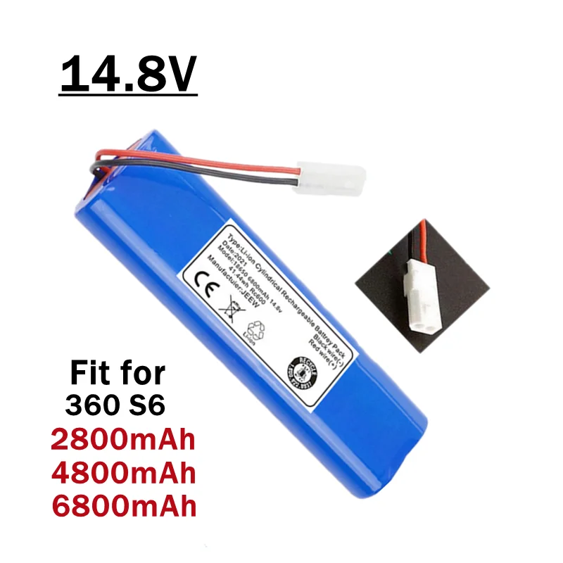 

14,8 V 6800mAh Batterie Pack für Qihoo 360 S6 Robotic Staubsauger Ersatzteile Zubehör Ersatz Batterien