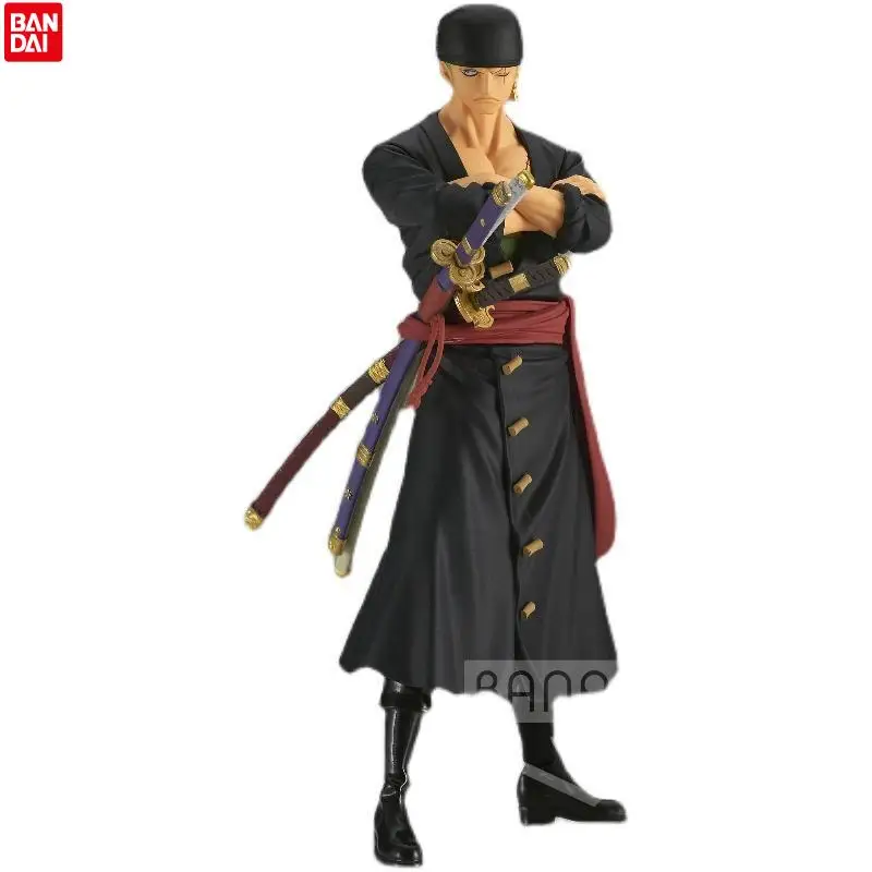 Original Bandai One Piece Dxf Wano Country Grand Line Roronoa Zoro Anime Fiugre Action Model Collectible Toys Gift
