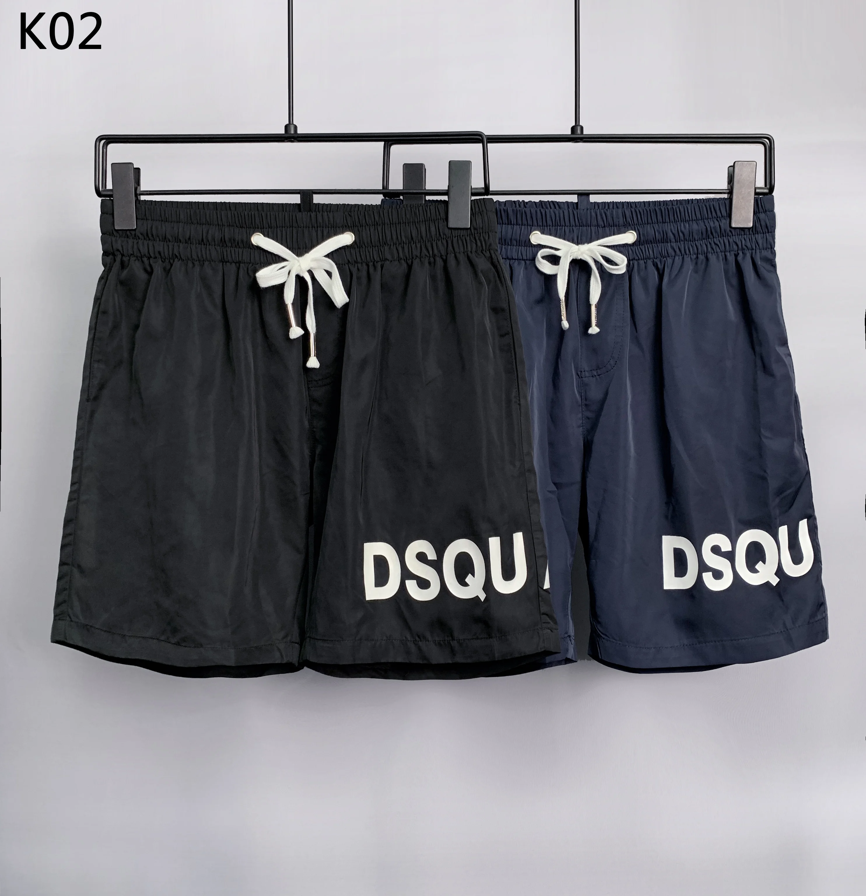 

2022 Classic Men's Dsquared2 Letter Print Beach Shorts Running Black Navy Matching Surfing Pants Male Swimsuits Casual OutWear