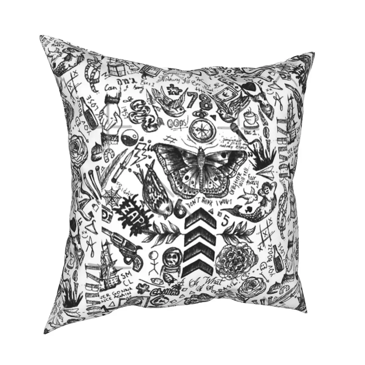 

Tattoos Pillow Case Cover Pillowcase Pillow 40X40 Case Cushion 60X60 Beige Cushions