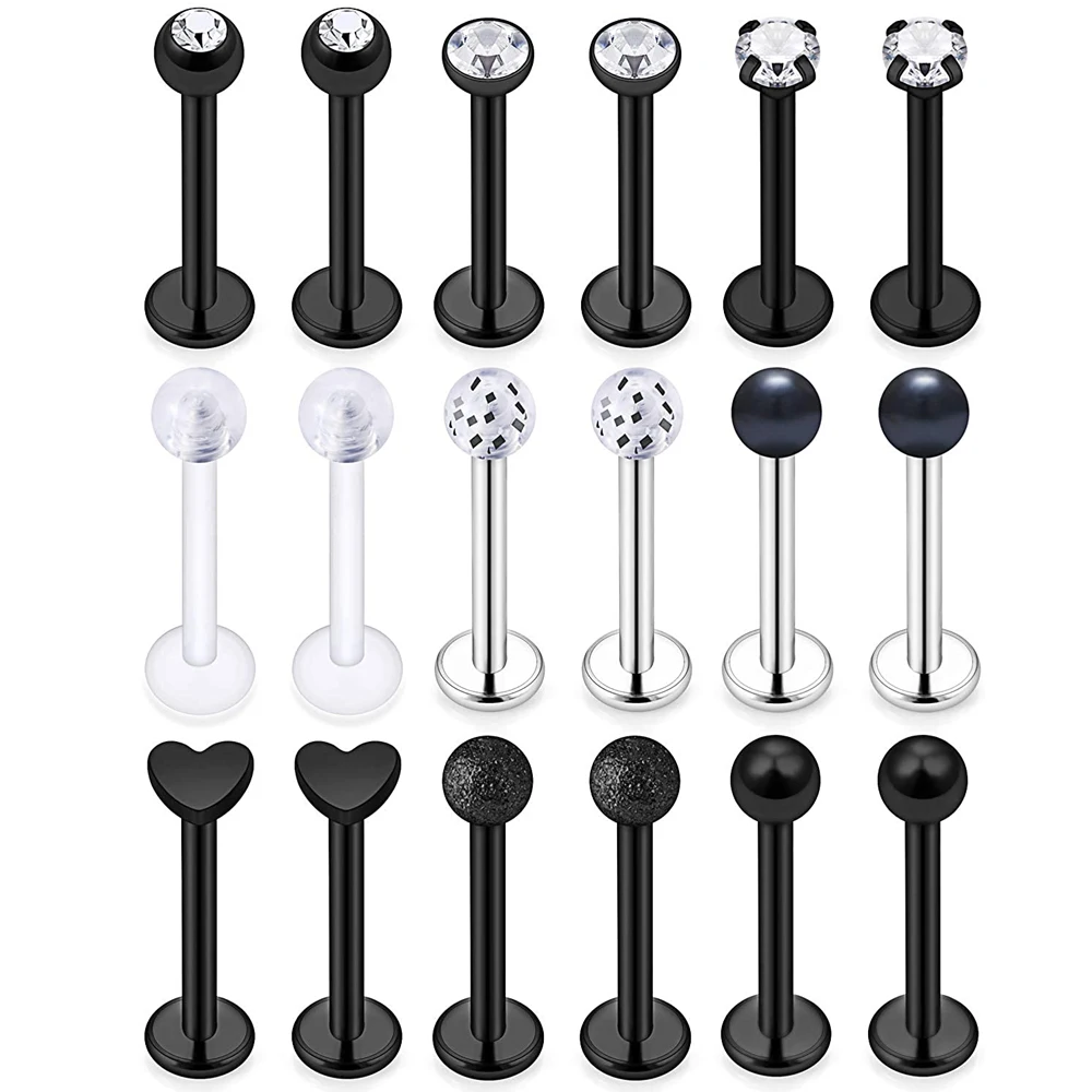 

Серьги-гвоздики прозрачные алмазные из хирургической стали с фианитами для передней завитка ушной раковины серьги штанга Монро для губ фрижевая черная Роза