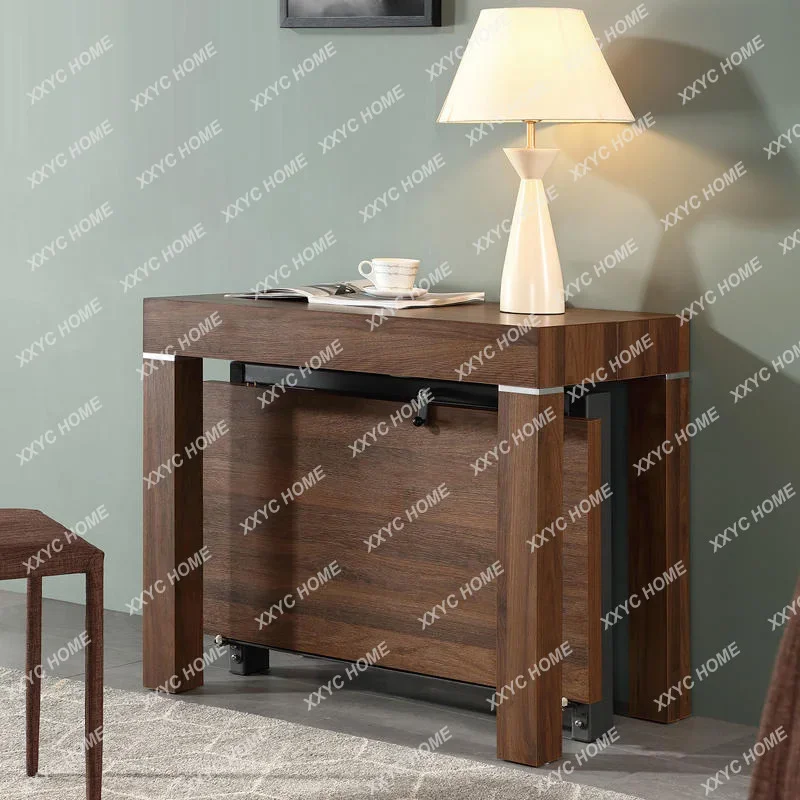 Телескопический обеденный стол прямоугольный складной 8-местный простой