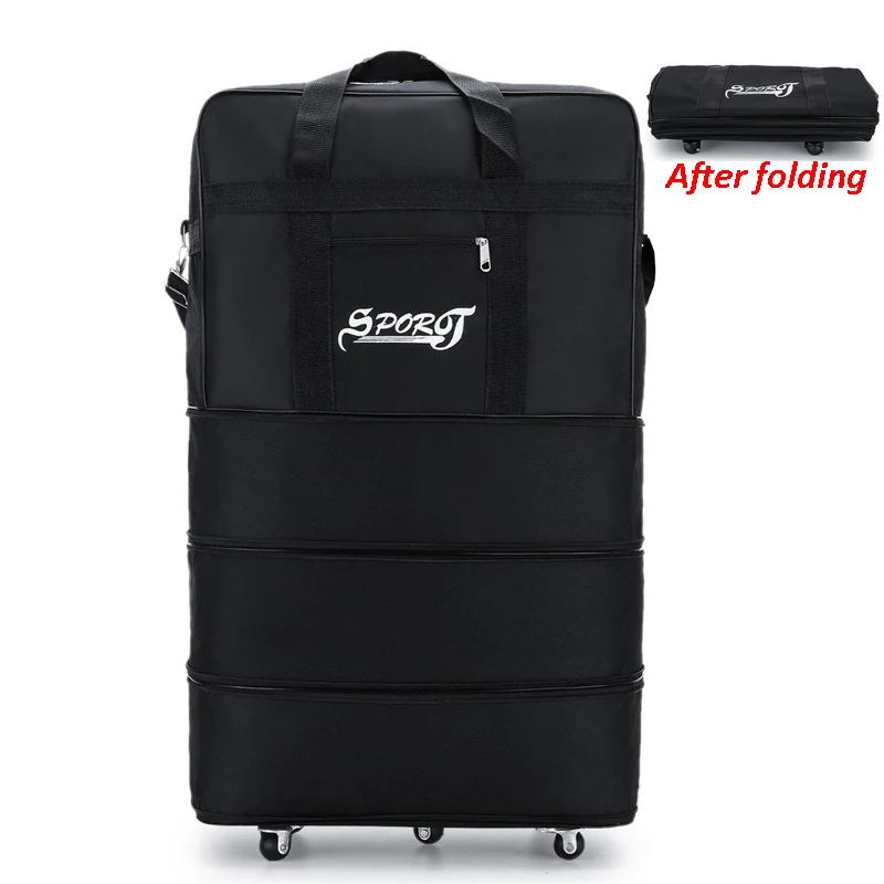 Waterproof Portable Travel Rolling Suitcase Air Carrier Bag Unisex Expandable Folding Oxford Suitcase Bags With Wheels XA49CT