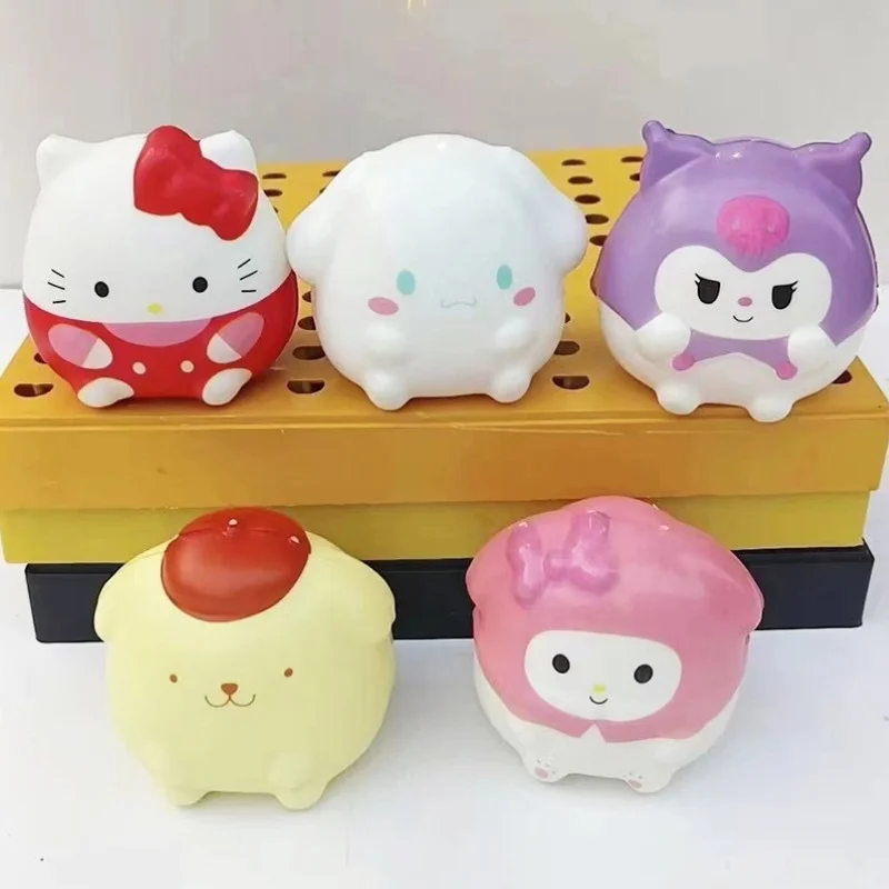 5/15 шт. Miniso Sanrio Cinnamoroll KT Soft Touch Stress Toy Slow-Rise Kuromi Melody Purindog BTS Детский подарок Настольный