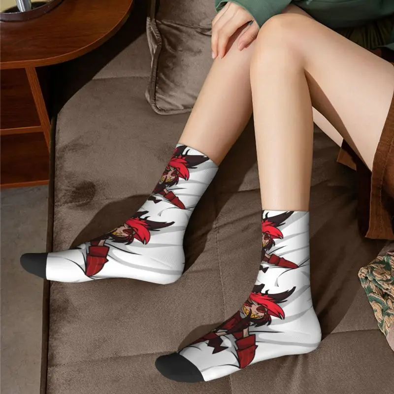 Носки с забавным принтом Helluva для мужчин и женщин эластичные летние осенние