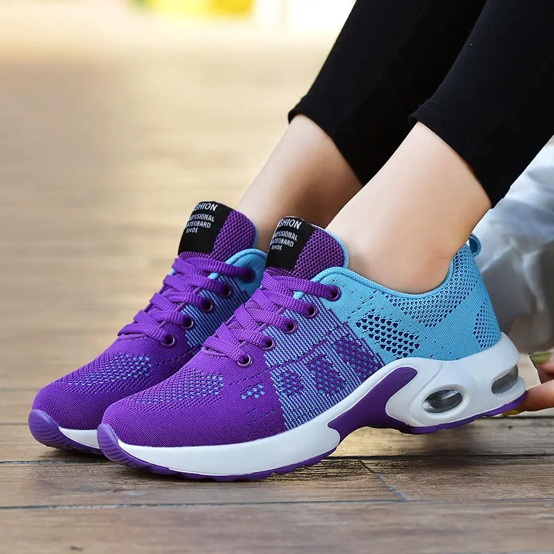 

Oversized Air Cushion Mash Women Sports Shoes 2022 Sneakers Woman Sport Shoes for Running Blue Purple Trainers Footwear GME-3258