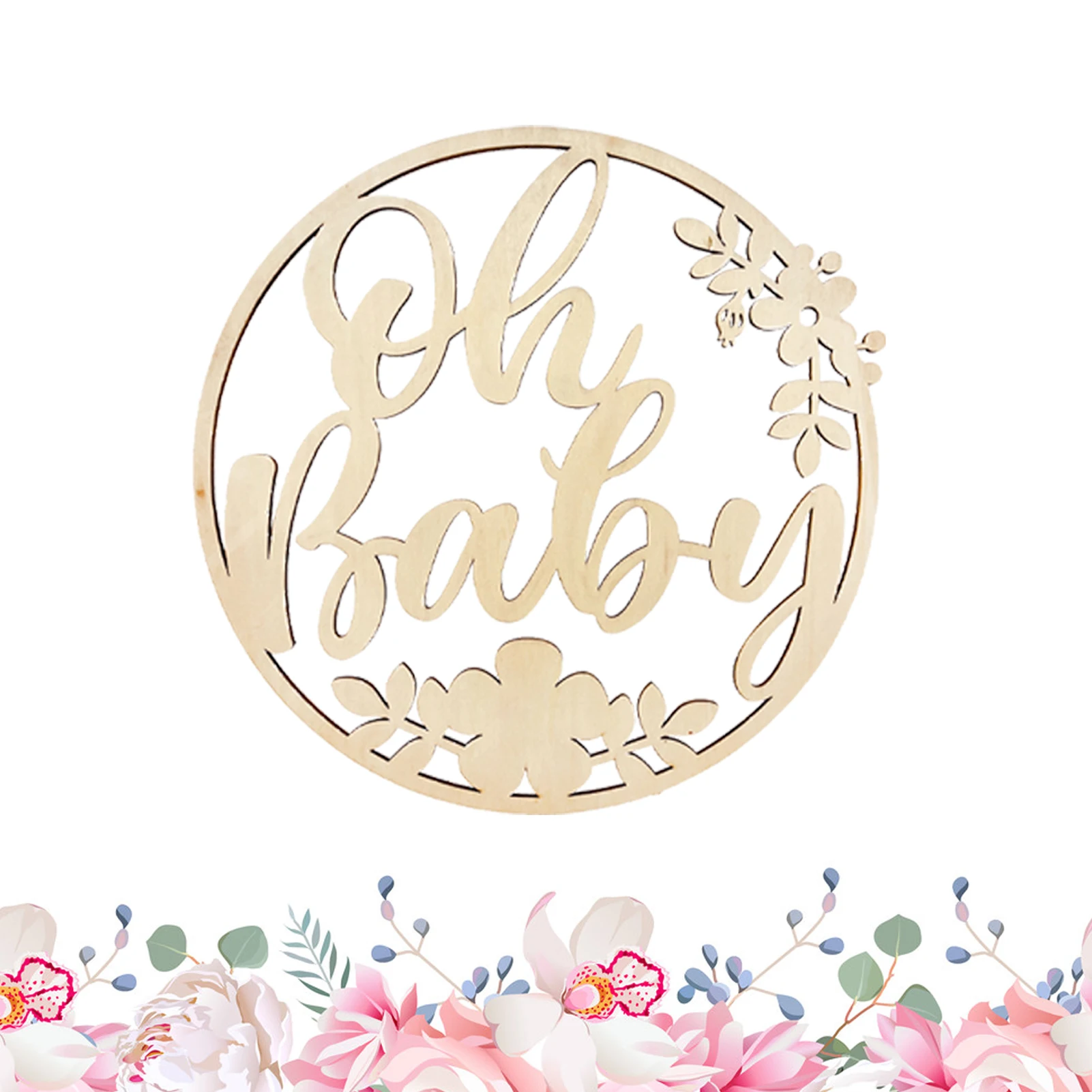 

Round Shape Wood Oh Baby Sign Oh Baby Wooden Sign Party Decor For Baby Shower Decorations Backdrop Photo Prop Gender Reveal