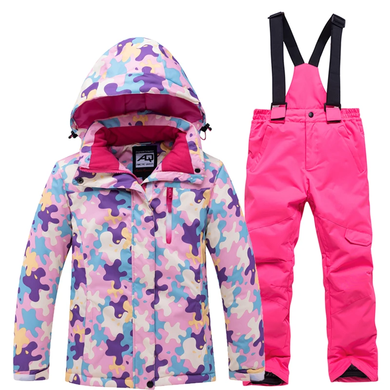 

Новинка, зимние лыжные костюмы для мальчиков и девочек, уличная теплая одежда для сноуборда, водонепроницаемый ветрозащитный комбинезон, детская Лыжная куртка или брюки