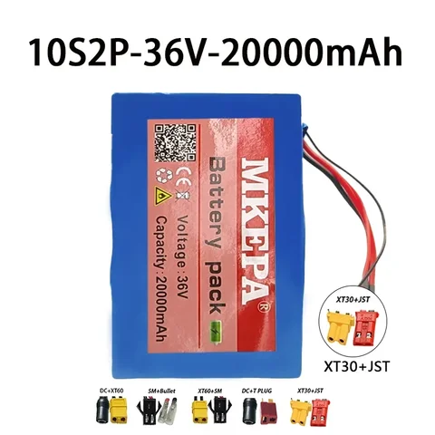 10S2P 36 В 20 Ач 18650 литиевый аккумулятор 800 Вт 20000 мАч 42 В автомобильный ультратонкий портативный аккумулятор с BMS