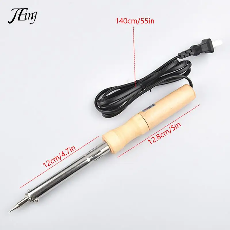 

220V Adjustable Temperature Electric Solder Iron 30W/40W/60W/80W/100W Wood Handle Mini Soldering Iron Rework Station EU Plug