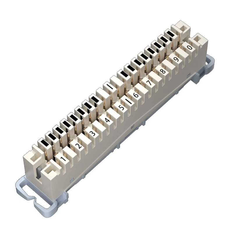 

10 Pairs Telephone Module Spring Snaps into Wiring Module krone Article Voice Line Silver-plated Copper Terminal Block