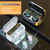 2022 new tws wireless bluetooth 5 2 headphone stereo sports waterproof earhook earphones with microphone 3500mah charging box