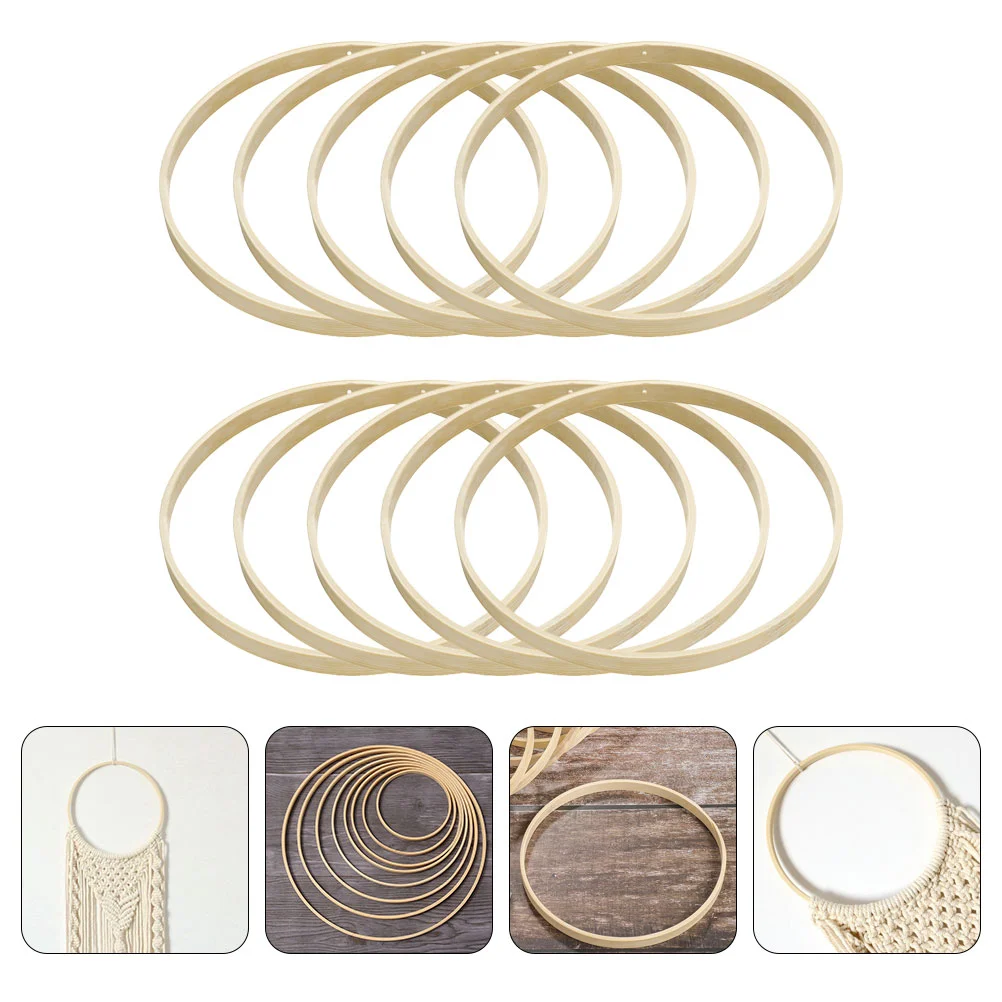 

10 шт. свадебное украшение бамбуковые кольца ремесла венок украшения Цветочная вышивка аксессуары