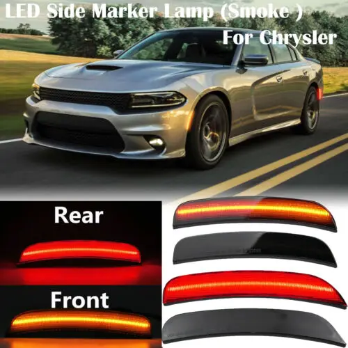 4 шт. светодиодный боковой габаритный фонарь для Chrysler 300 2015-2021 Янтарные дымовые