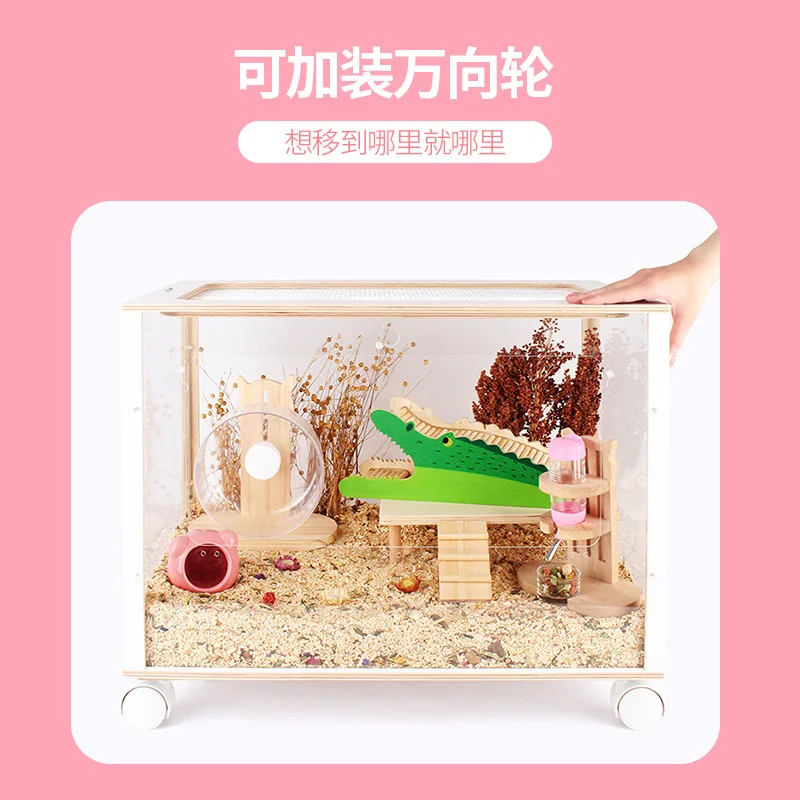 Высококачественная Роскошная клетка для хомяка большая вилла акриловая