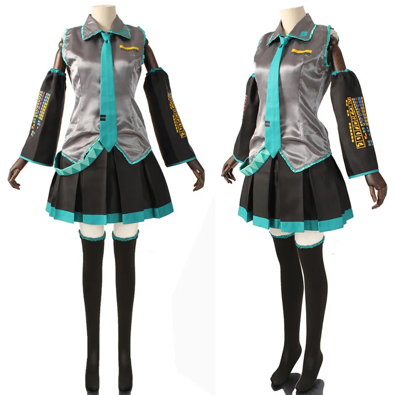 Парик для косплея Мику из аниме платье начинающих будущего косплей костюмы на