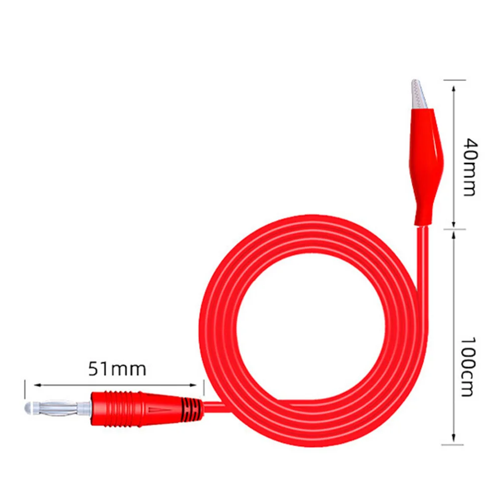 

Alligator Clips Test Line 104cm 1Pair For Multimeter Lead Connector Measure Tools Test Cable Line Tester Probe