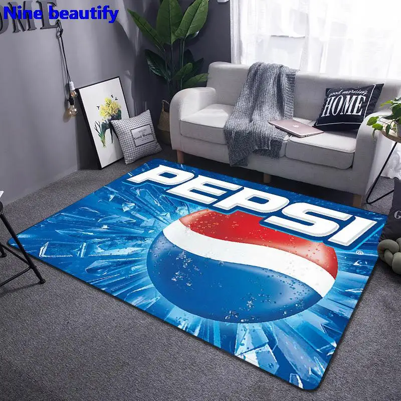 

Cola Logo Printing Carpet Rug Tapis Fashion Art Decorations Children's Play Carpet Non-slip Doormat Photography Props Gift