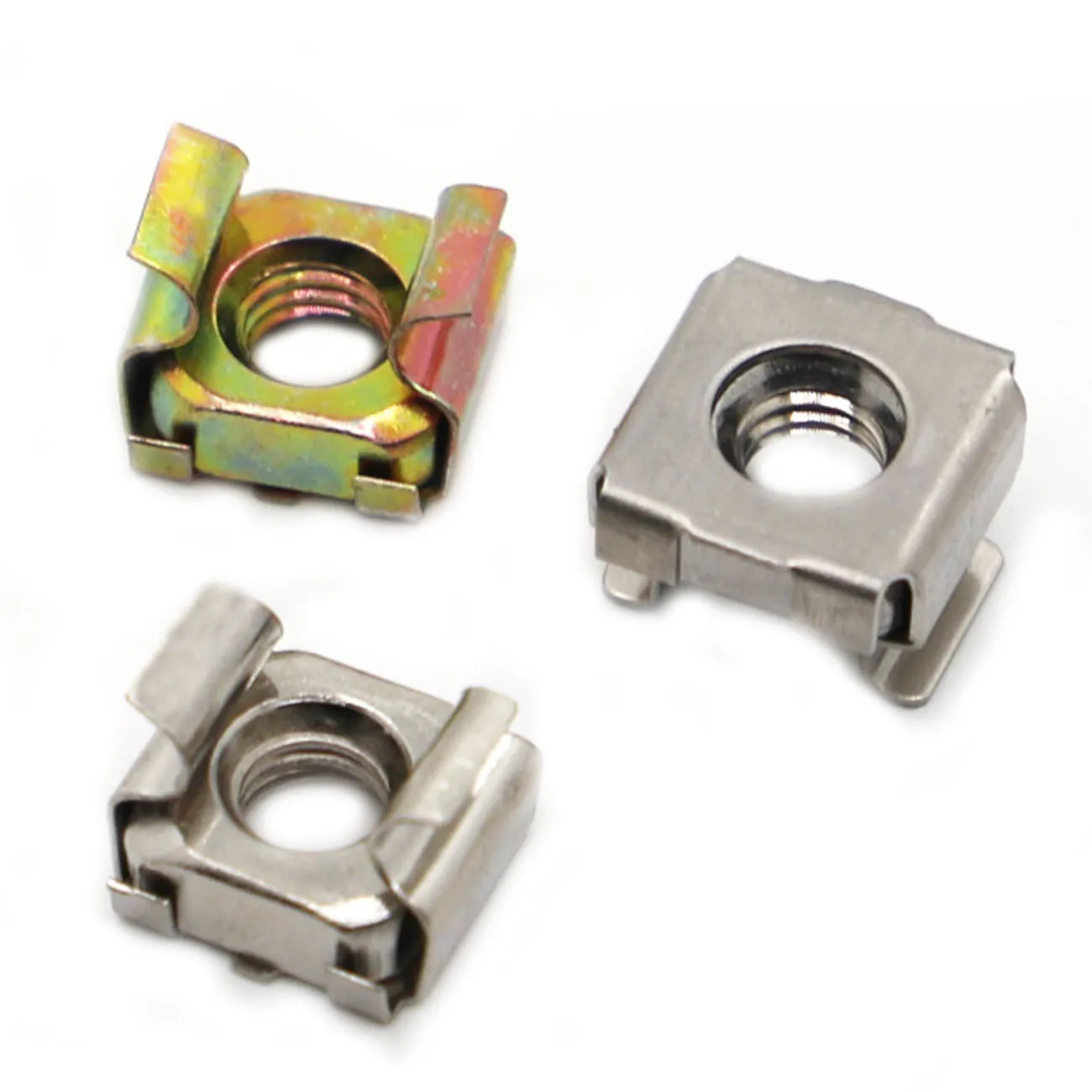 

M4 M5 M6 M8 M10 Color Zinc / Nickel / 304 Stainless Steel Square Elastic Rack Mount Server Cabinet Shelf Clip Floating Cage Nut