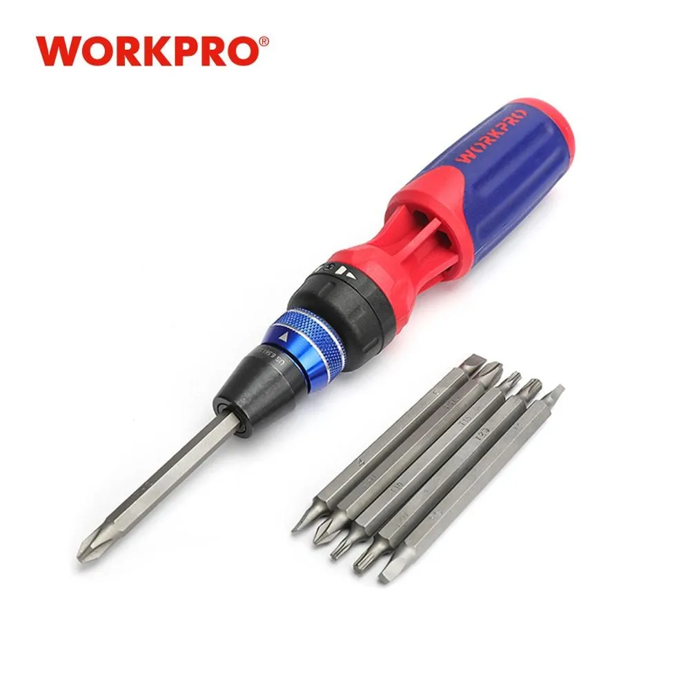 

WORKPRO Screwdriver Set 12-in-1 home repair screwdriver bits set torx Hex Slotted Phillips Hex Bits with Telescopic