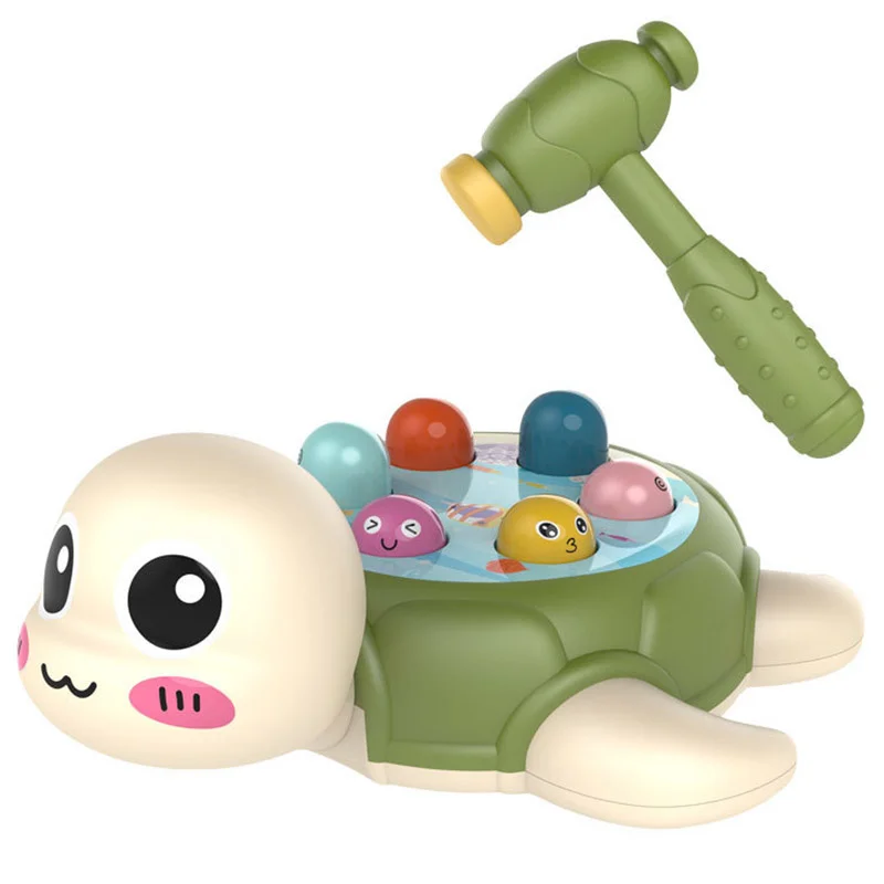 

Baby Toys 0 12 Months Montessori Education Toys for Kids Large Tortoise Beating Ground Mouse Beating Toys Interaction Game Toys