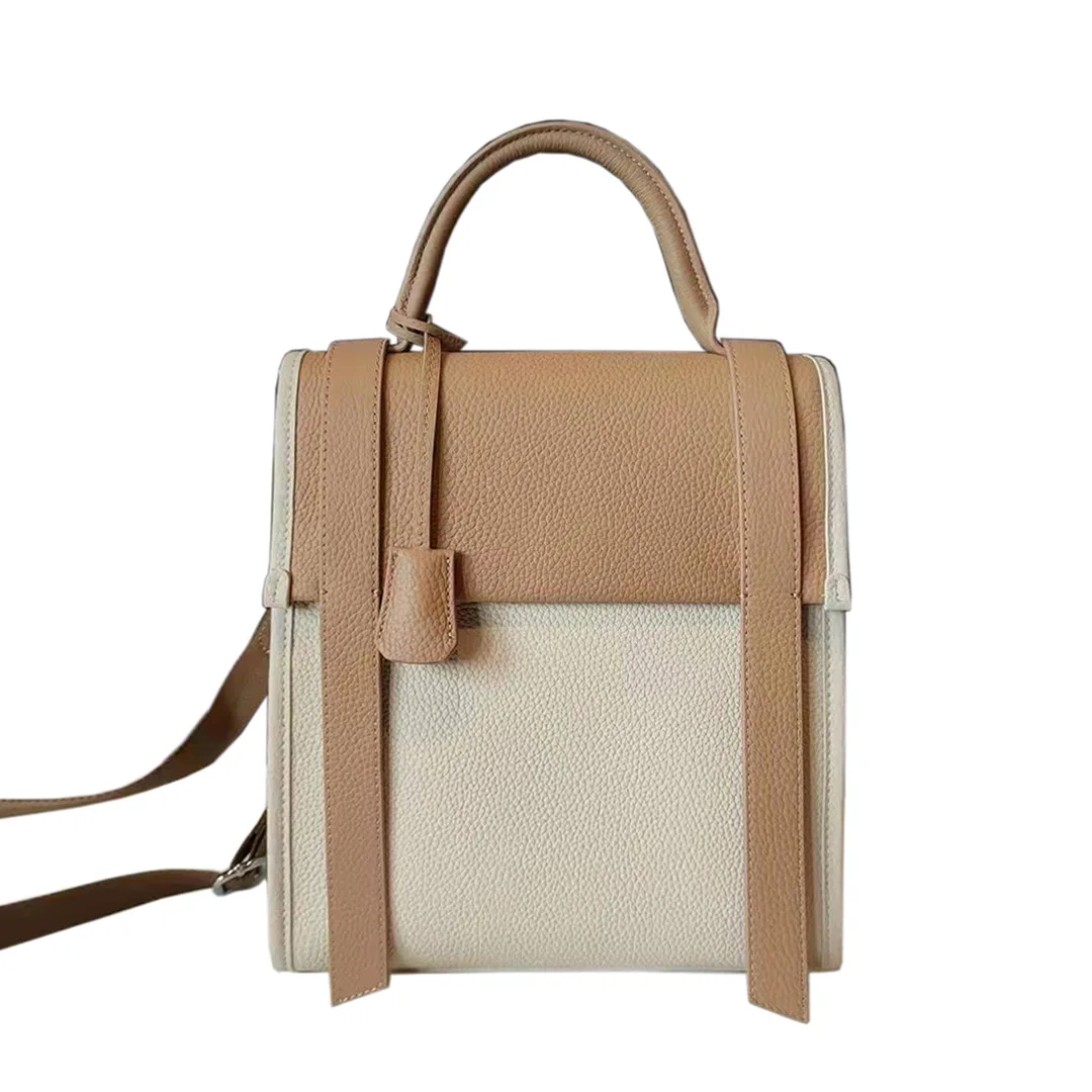 New 100% Cowhide Women's Backpack College Style Girl Backpack High Quality Computer Bag School Bag Luxury Designer Handbag