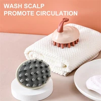 1pcs household silicone shampoo brush hair cleaner with handle does not hurt the head dry and wet massage shampoo comb