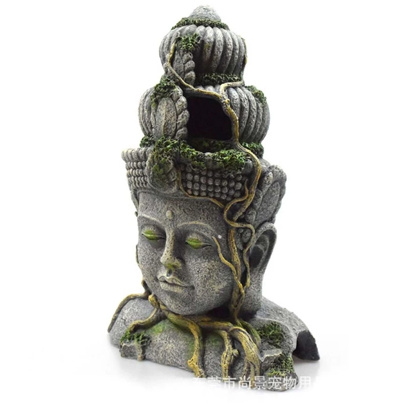 

Worn-out Aquarium Decoration Resin Bodhisattva Statue Fish Tank Ornament Betta Fish Accessories Aquatic Caves Fish Hideo