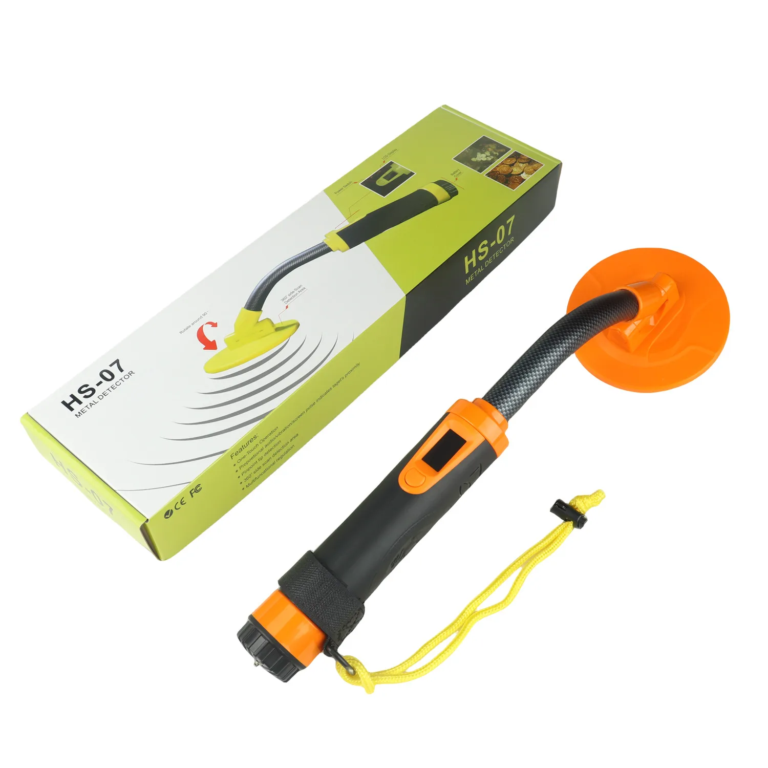 

Fully Waterproof Underwater Metal Detector for Kids and Adults Mini Handheld Pinpointer Probe Pulse Induction