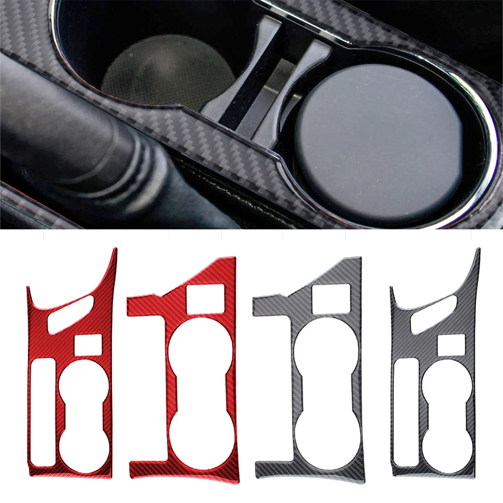 

For Toyota Corolla 2014-2018 Carbon Fiber Car Gear Shift Box Central Water Cup Panel Cover Trim Strip Garnish Sticker Styling