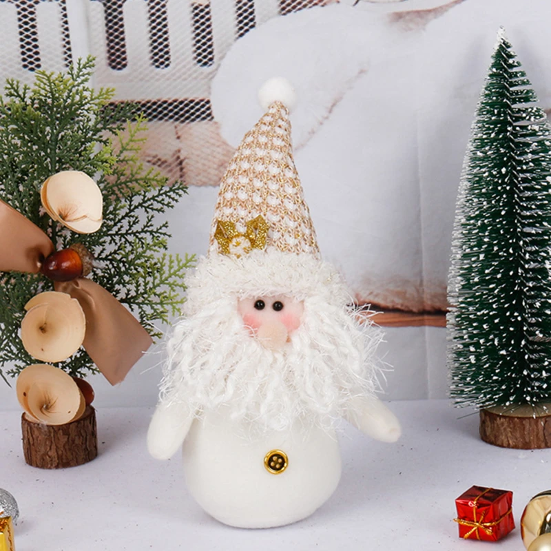 

Новые рождественские украшения, украшения для окна, сидящая игрушка, белая плюшевая игрушка, кукла-снеговик