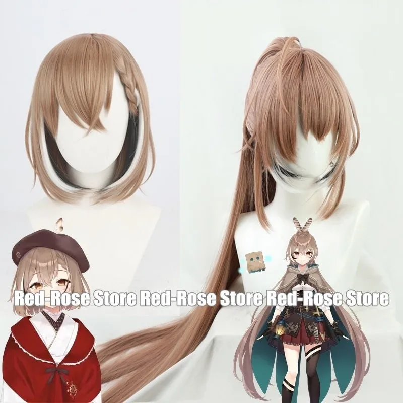 

Парик для косплея VTuber Nanashi Mumei длиной 120 см прямой конский хвост смешанные синтетические волосы для Хэллоуина вечеринки карнавала + шапочка д...