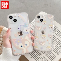 bandai brand cute linabell and stellalou clear silicon phone case for iphone xr xs max 8plus 11 12 13mini 13 pro max cover