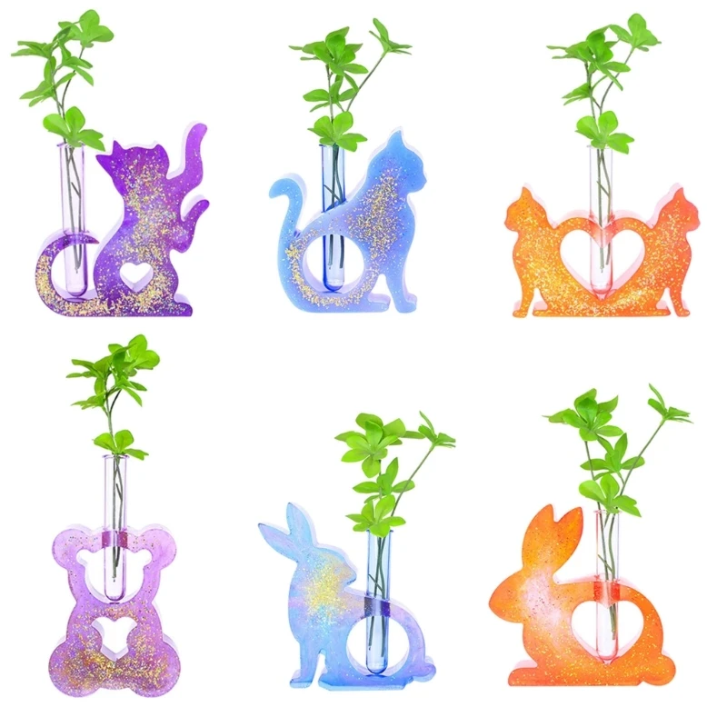 Формы для пробирок вазы цветочные горшки силиконовые формы форма Aniaml сочных